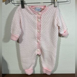 Once Upon A Time Vintage Bubble Knit Romper 6/9 Months